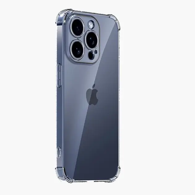 Deep blue shockproof phone case for iPhone 17, featuring reinforced edges and anti-scratch surface for maximum protection without adding bulk.